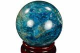 Bright Blue Apatite Sphere - Madagascar #121805-1